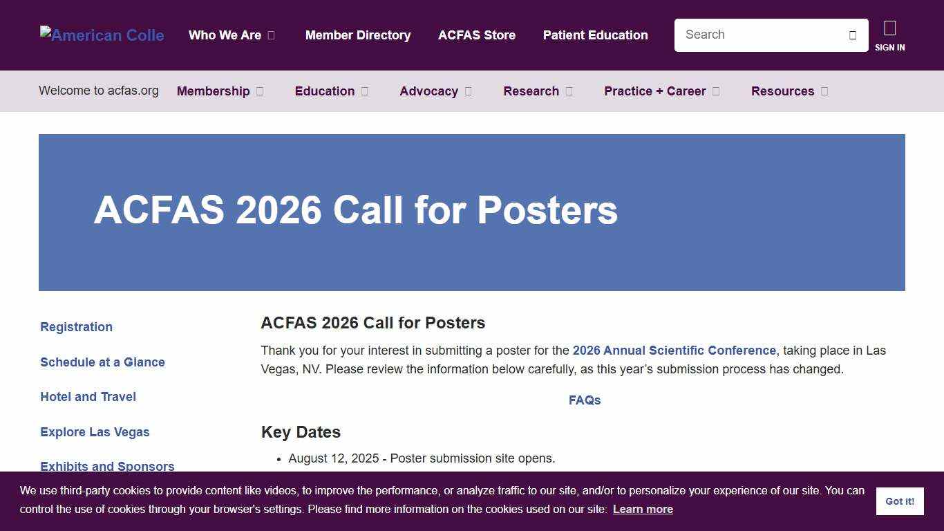 ACFAS - Call for Posters